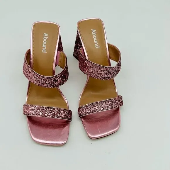 Abound Carina Glitter Sandals in Pink Crayon Glitter - Picture 2 of 7